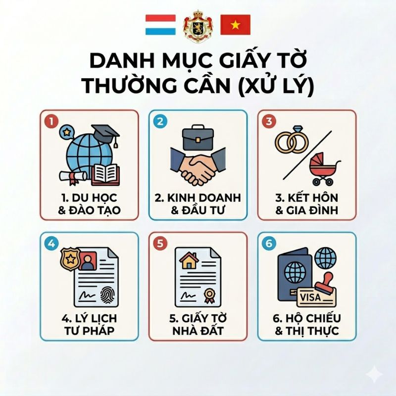Dịch thuật công chứng chính xác cho hợp pháp hoá lãnh sự Luxembourg