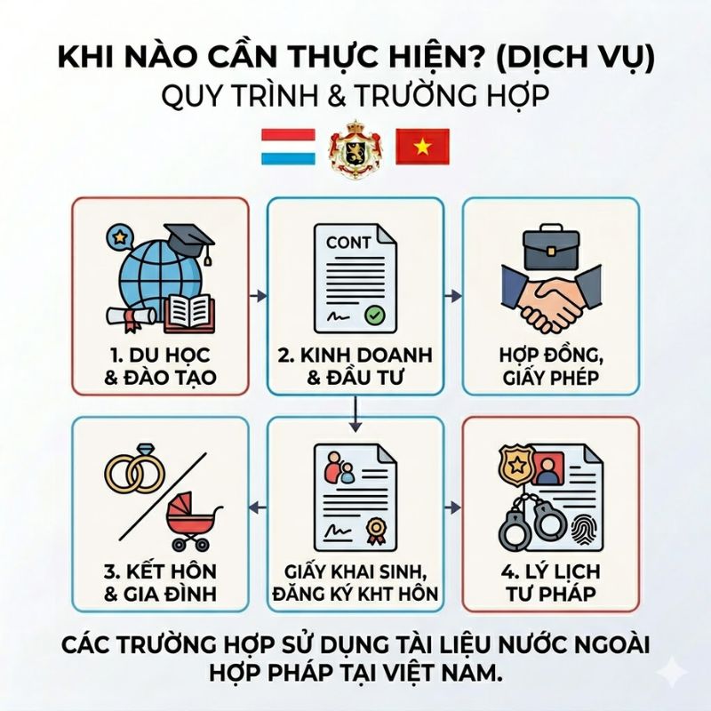 Quy trình hợp pháp hoá lãnh sự Luxembourg nhanh chóng, đúng quy định