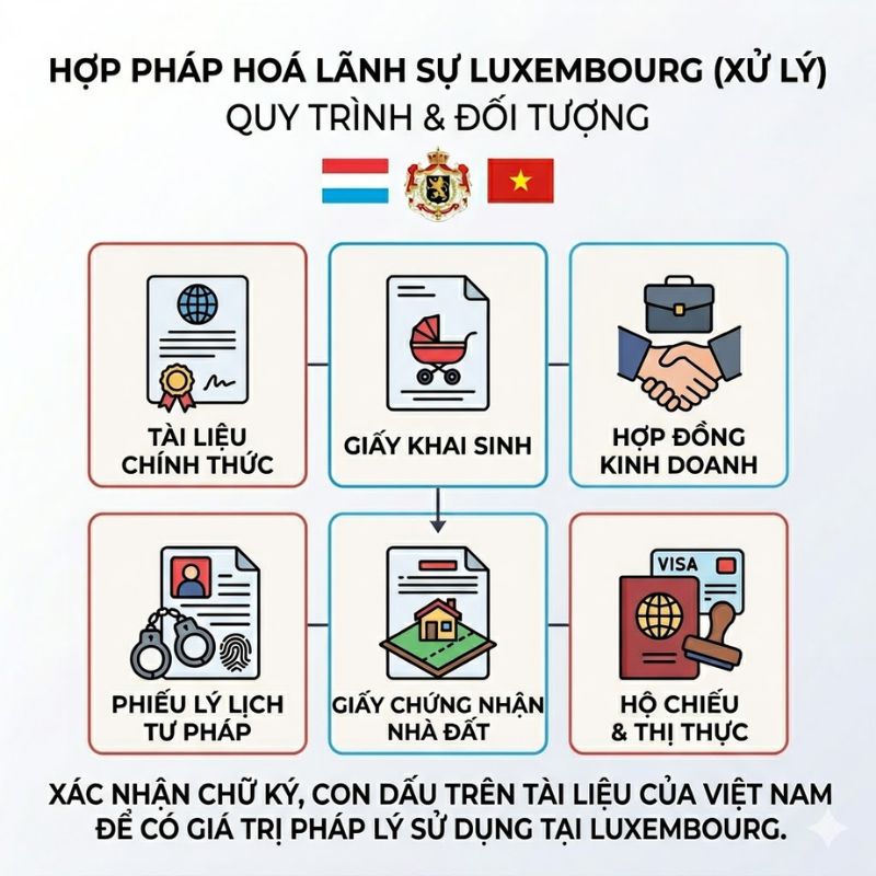 Chuẩn bị giấy tờ đầy đủ trước khi hợp pháp hoá lãnh sự Luxembourg