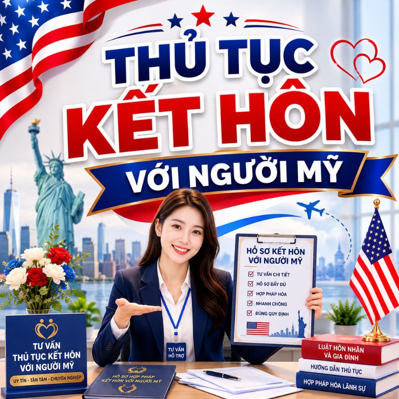HƯỚNG DẪN CHI TIẾT THỦ TỤC KẾT HÔN VỚI NGƯỜI MỸ