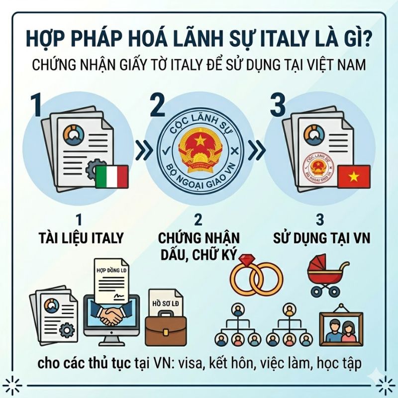 Dịch thuật công chứng là bước quan trọng trước khi hợp pháp hoá lãnh sự Italy