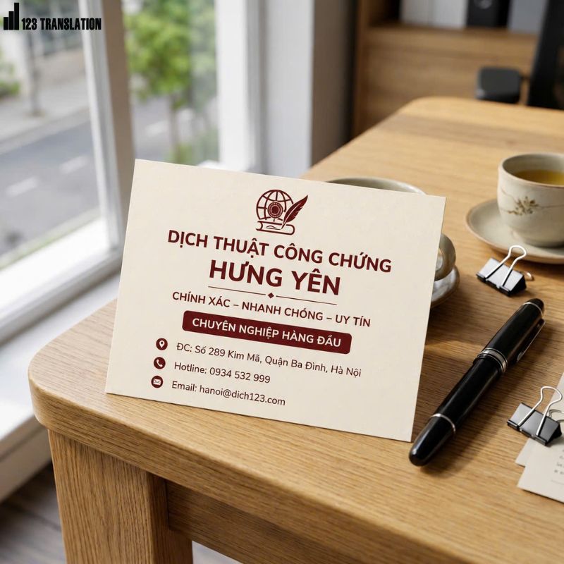 Dịch thuật công chứng Hưng Yên – Dịch vụ chuyên nghiệp đáp ứng mọi nhu cầu hồ sơ
