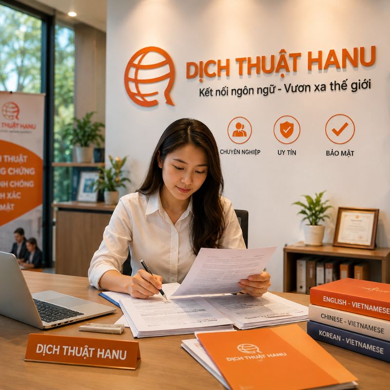 Địa chỉ dịch thuật công chứng Hà Nội cung cấp dịch vụ cho hồ sơ du học, visa, lao động và doanh nghiệp.