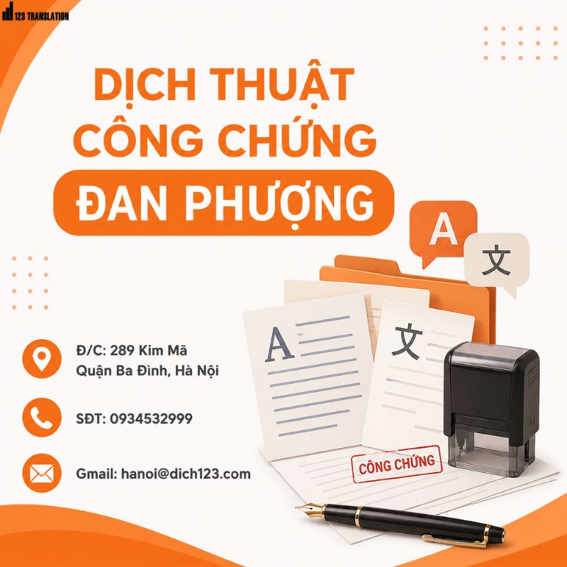 Dịch thuật công chứng Đan Phượng