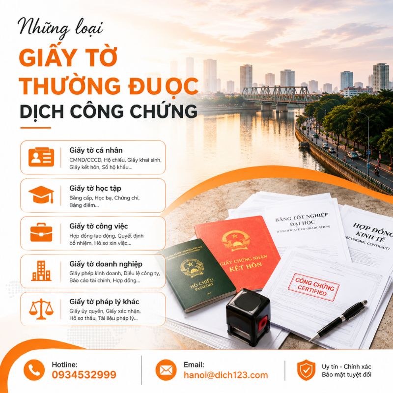 Dịch thuật công chứng Đông Anh đáp ứng nhu cầu dịch hồ sơ du học, visa, lao động, định cư và các giấy tờ cá nhân bằng nhiều ngôn ngữ.