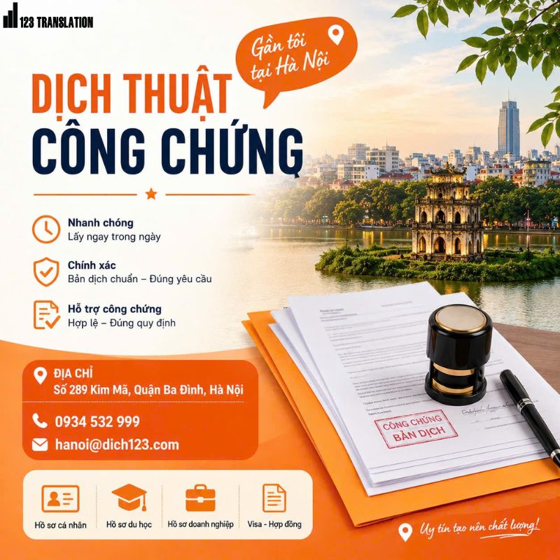 Dịch thuật công chứng gần tôi tại Hà Nội