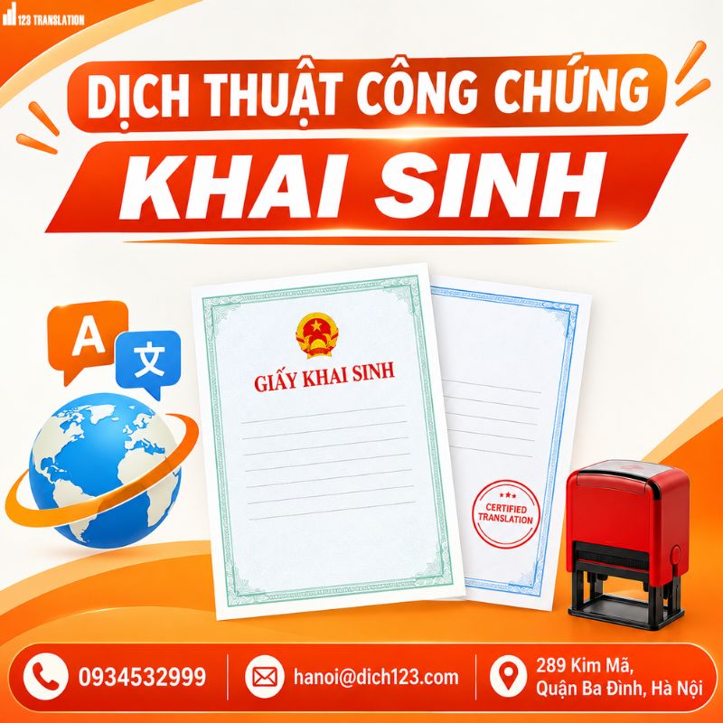 Dịch thuật công chứng khai sinh