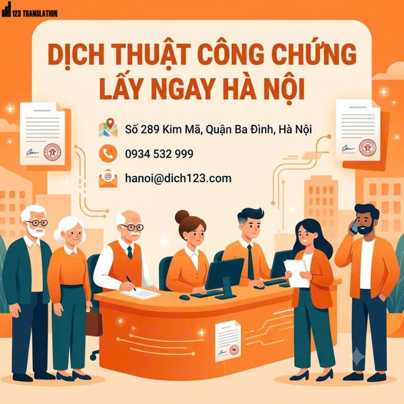 Dịch thuật công chứng lấy ngay Hà Nội