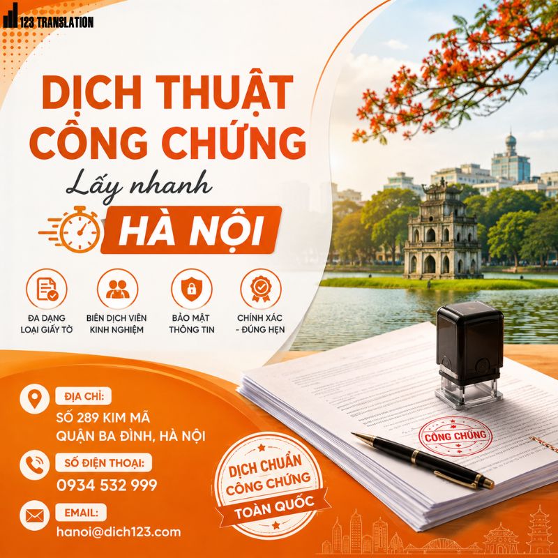 Dịch thuật công chứng nhanh Hà Nội