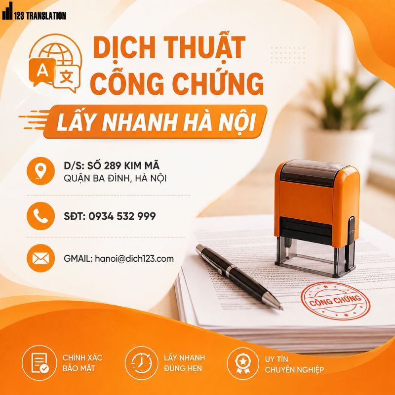 Dịch thuật công chứng nhanh Hà Nội