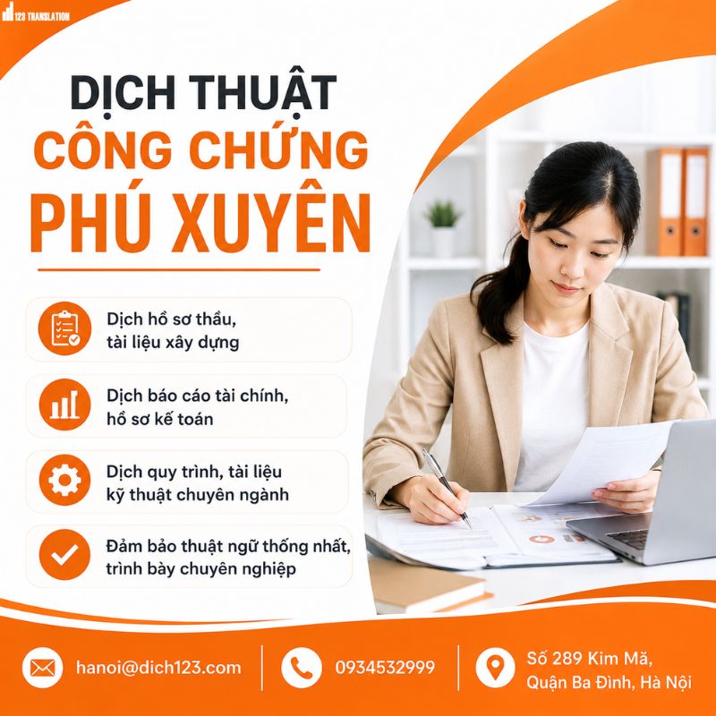 Dịch thuật công chứng Phú Xuyên