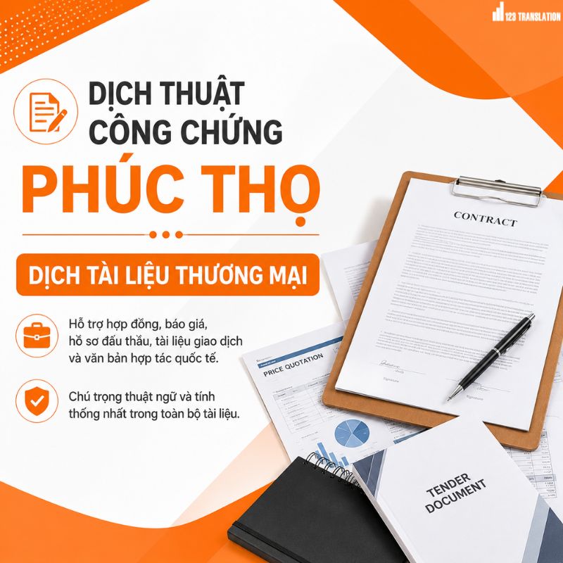Dịch thuật công chứng Phúc Thọ