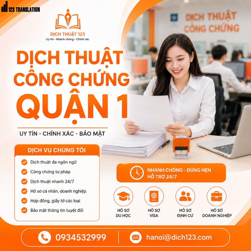 Dịch thuật công chứng Quận 1