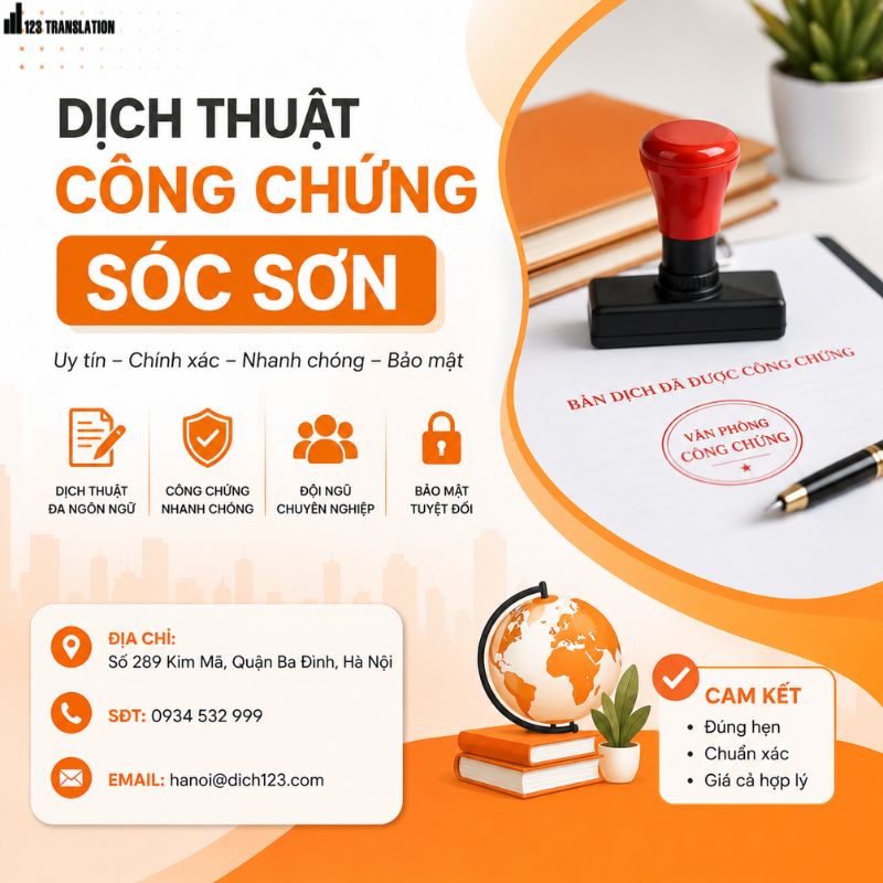 Dịch thuật công chứng Sóc Sơn