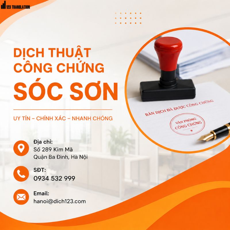 Dịch thuật công chứng Sóc Sơn