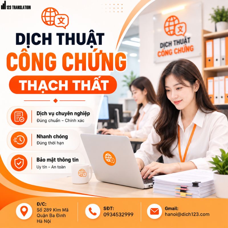 Dịch thuật công chứng Thạch Thất