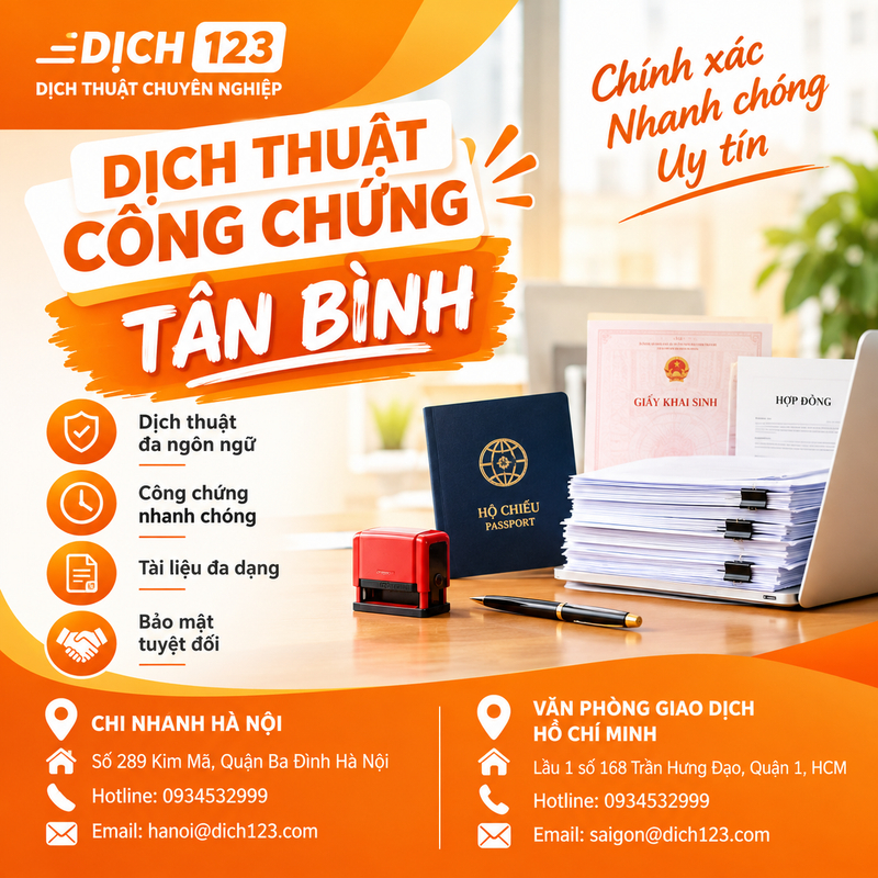 Dịch thuật công chứng Tân Bình