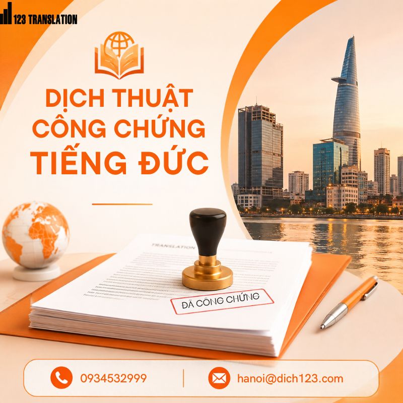 Dịch thuật công chứng tiếng Đức chuyên nghiệp, chính xác và uy tín